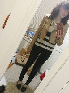 Cropped faux leather jacket